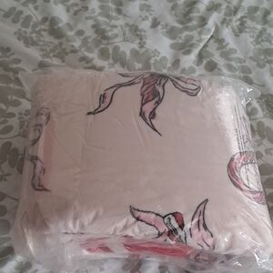 Victoria's Secret Pink Floral Throw Blanket